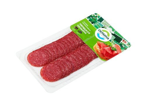 картинка Салями Немецкая Окраина сырокопченая нарезка 80г от магазина Окраина