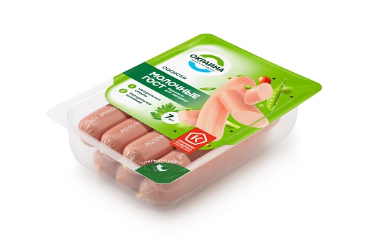 картинка Сосиски Молочные ГОСТ в оболочке целлофан 420г от магазина Окраина