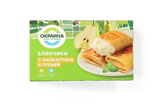 картинка Блинчики с маскарпоне и грушей Окраина 450г от магазина Окраина