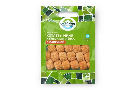 картинка Котлеты мини из мяса цыплёнка с паприкой Окраина 400г от магазина Окраина