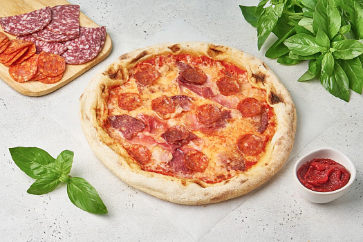 картинка Пицца Мясная из дровяной печи зам 400г Ресторан от магазина Окраина