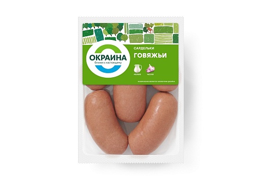 картинка Сардельки Говяжьи в натуральной оболочке 450-750 гр от магазина Окраина