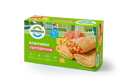 картинка Блинчики Пепперони Окраина 450г от магазина Окраина