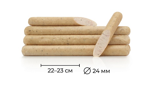 картинка Колбаски куриные для хот-дога ЗАМ 1кг шт от магазина Окраина