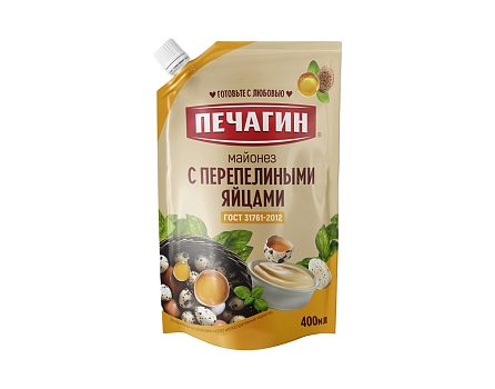 картинка Майонез с перепелиными яйцами ТМ Печагин 50% 400мл от магазина Окраина