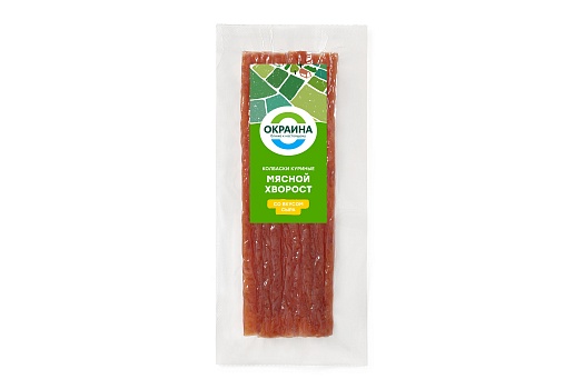 картинка Колбаски Куриные Мясной хворост со вкусом сыра 100г от магазина Окраина
